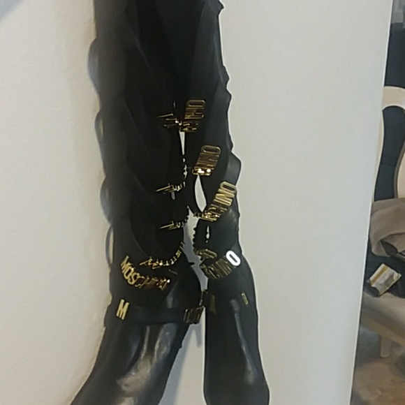 moschino knee high boots